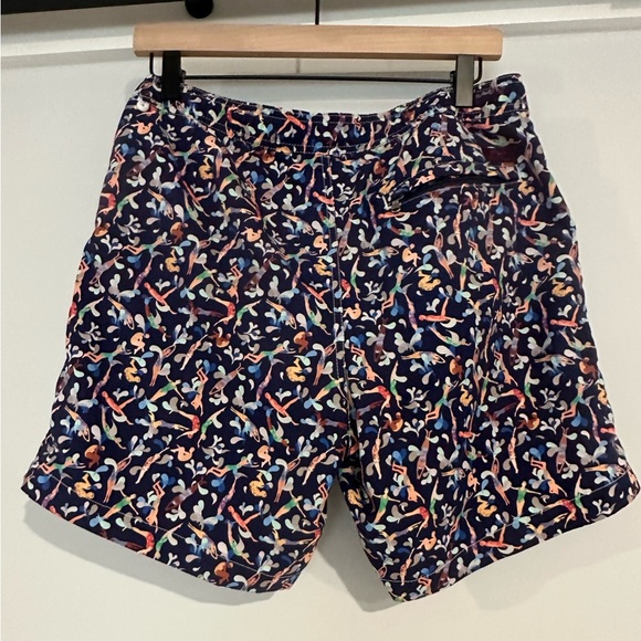 J. Crew x Liberty Swim Trunks in Liberty swimmers print- Navy/Multi- 30 - Picture 6 of 7